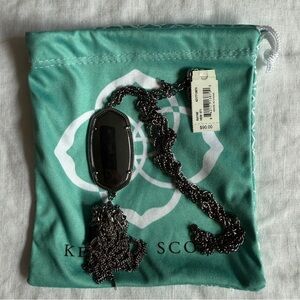 Kendra Scott Rayne Onyx Pendant Necklace NWT